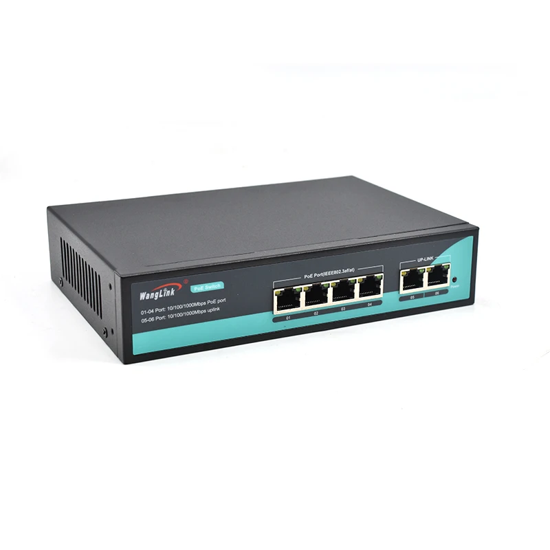 Imagem -02 - Switch de Rede Wanglink-poe Portas Gigabit Poe com 10 100 1000m Uplink Port para Cctv ai