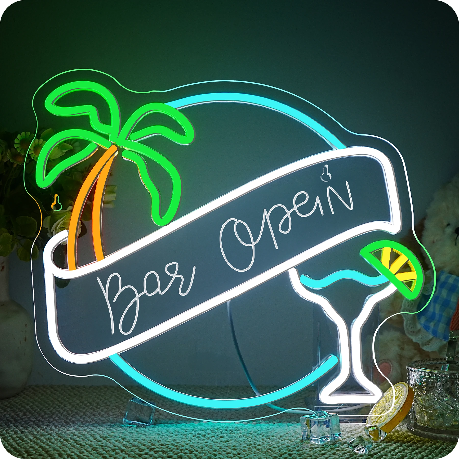 

Bar Open Neon Sign for Wall Decor Open Beer Bar LED Light up Signs with Dimmer for Pub Party Man Cave Room Art Decor Gift