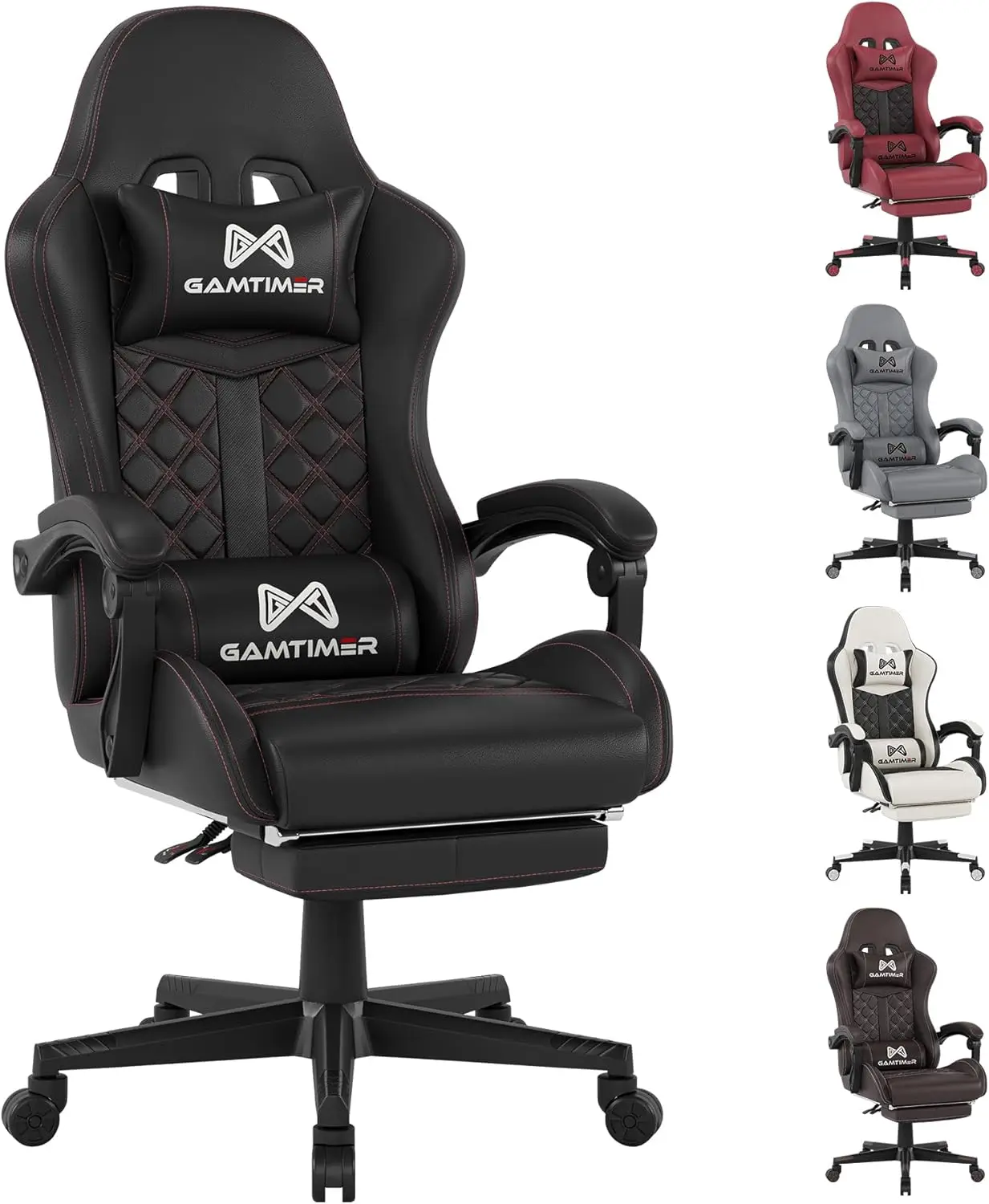 Gaming Chair, Computer Office Chair with Footrest, 155° Reclining Chair, Ergonomic High Back Computer Chair