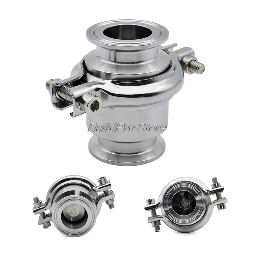 

Sanitary Tri Clamp Check Valve -SS304/316L High-Sealing Vertical Non-Return for 19-102mm(1.5"-4") Brewing Dairy Small Commercial