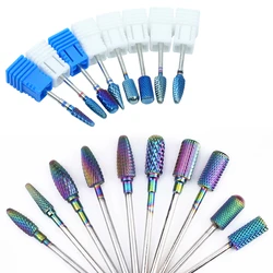 Carbide Tungsten Nail Bits Milling Cutter Burrs Nail Drill Bit Milling Cutters for Nail Gel Polishing Cuticle Clean Tools