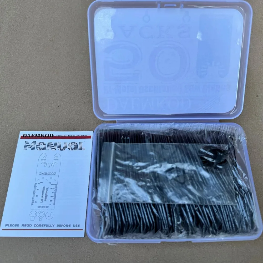 50-Pack Bi-Metal Oscillating Saw Blades for Metal, Wood, Plastic - Fits Major Power Tools