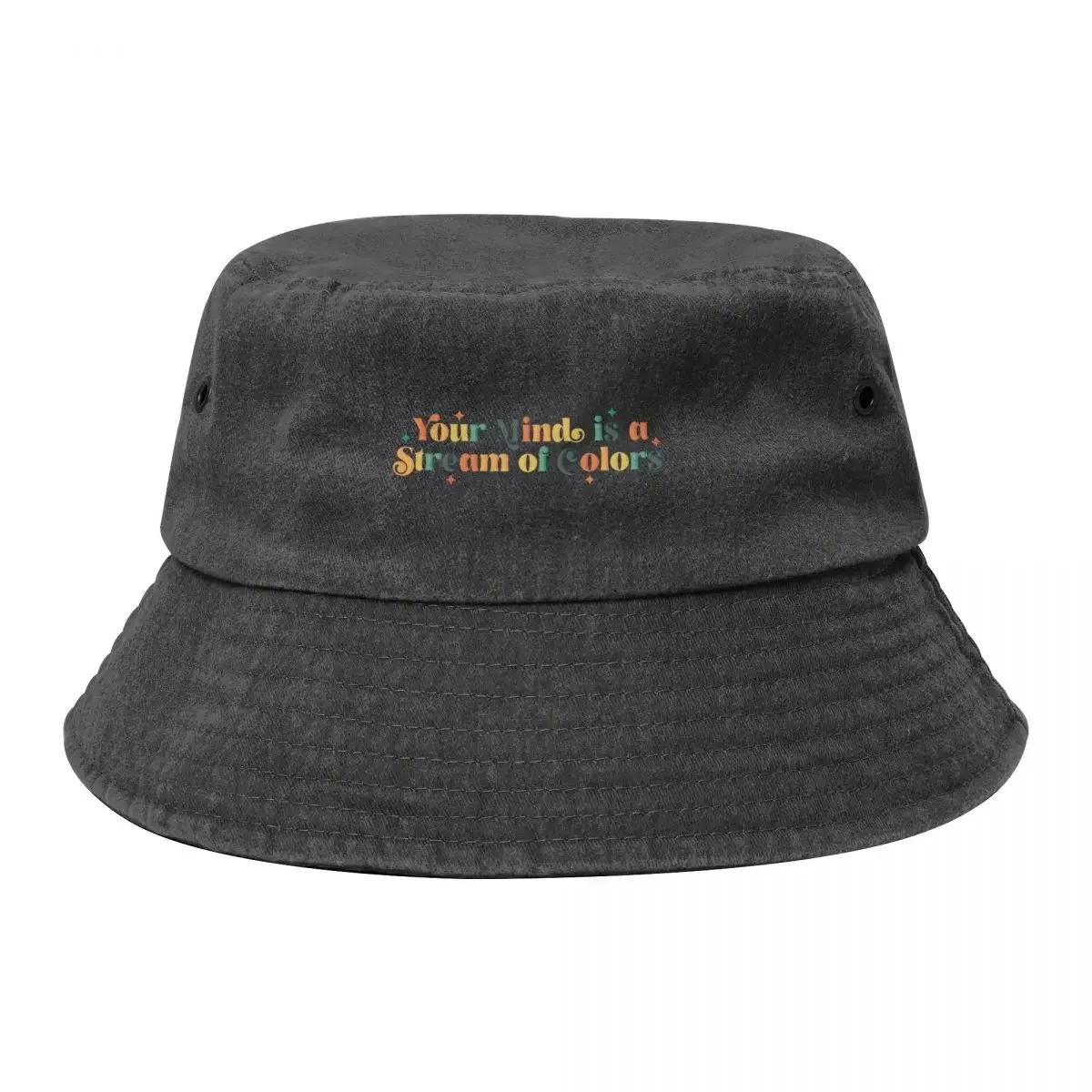 Light My Love - Your Mind is a Stream of Colors Bucket Hat Rave cute Uv Protection Solar Hat black Mens Tennis Women's