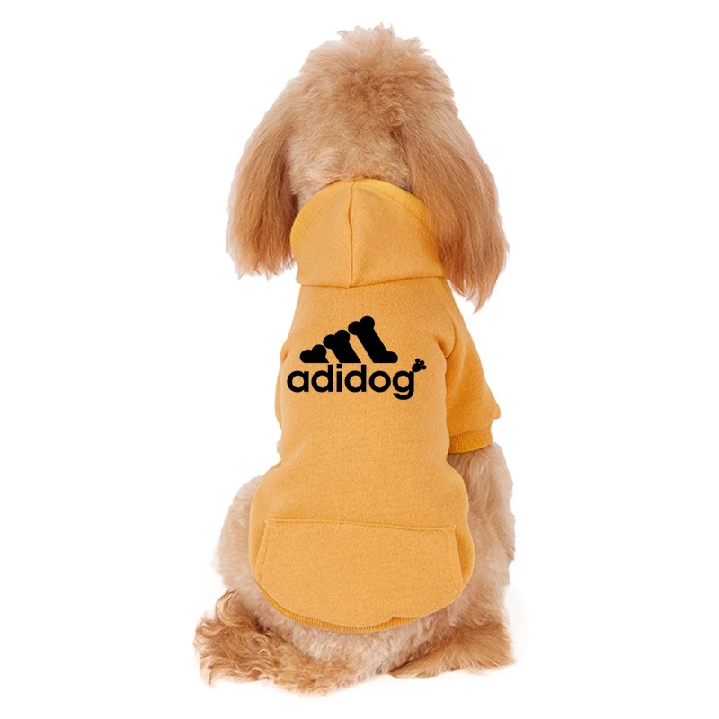 Adidog Popular Pet Dog Cat Hooded Sweater Warm Thicken Small Dog Hoodies Fleece Coat for Dog Clothing Sweatshirt Hoodie Jacket