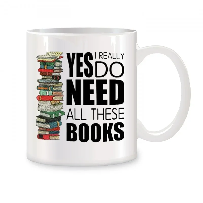 Large Book Mugs For Librarian Book Nerd Gifts Book Lovers Christmas Birthday Gifts Novelty Coffee Ceramic Tea Cups White 11 oz