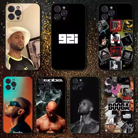 French Rapper Booba Phone Case For iPhone 16,15,14,13,12,11 Plus,Pro Max,XS,X,XR,SE,Mini,8,7,Soft Silicone Black Cover
