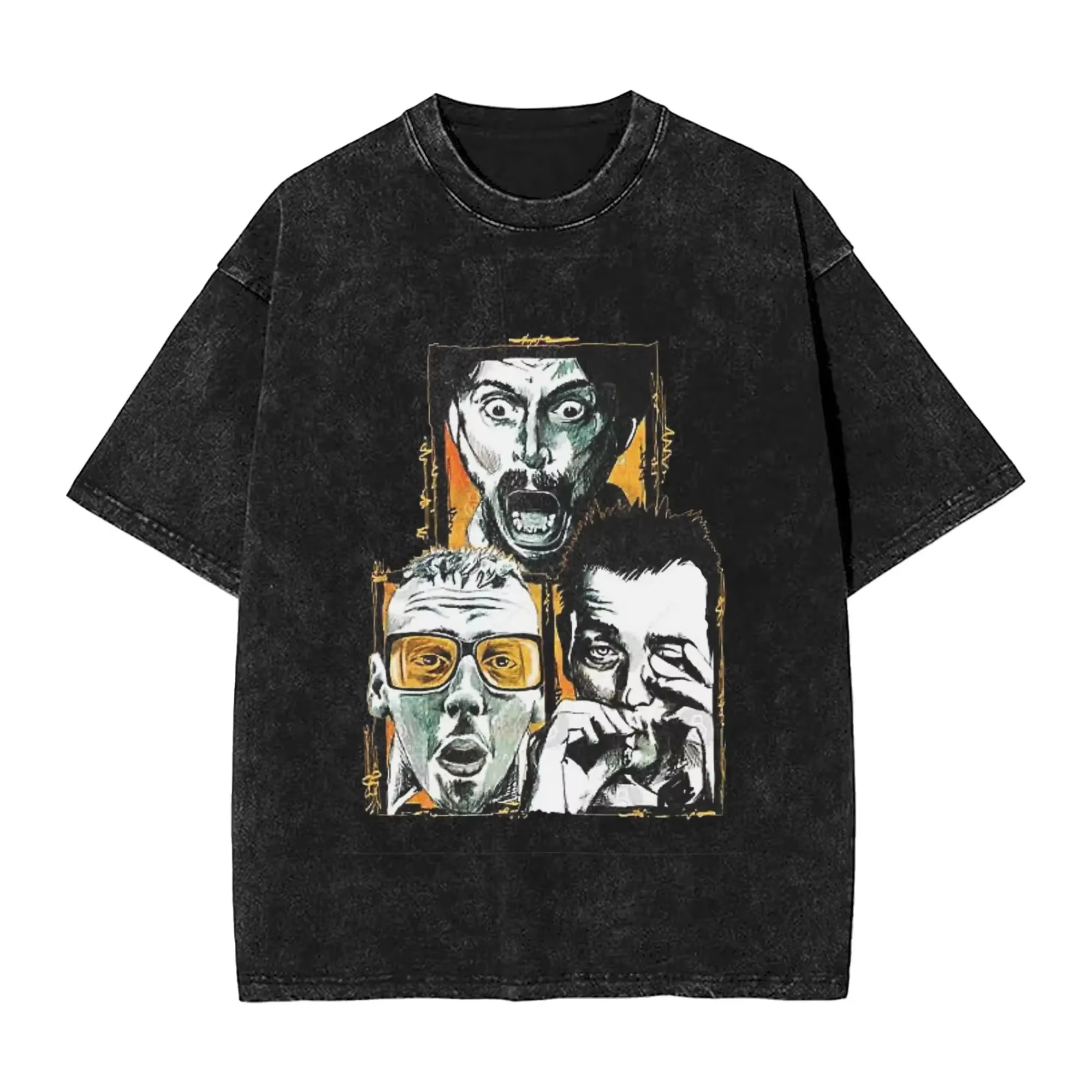 Classic 90's Movie Trainspotting Film Still Graphic Print Retro Washed T-Shirt Men Women Casual Short Sleeve Crew Neck Tee