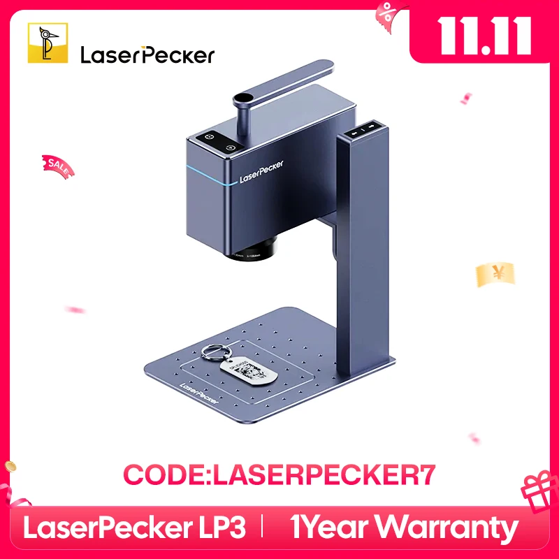 Image: Laserpecker-Machine à graver au laser, pour le métal et le plastique, portable, pour déterminer la gravure, avec 10KW, Bluetooth 5.0, 4k LP3