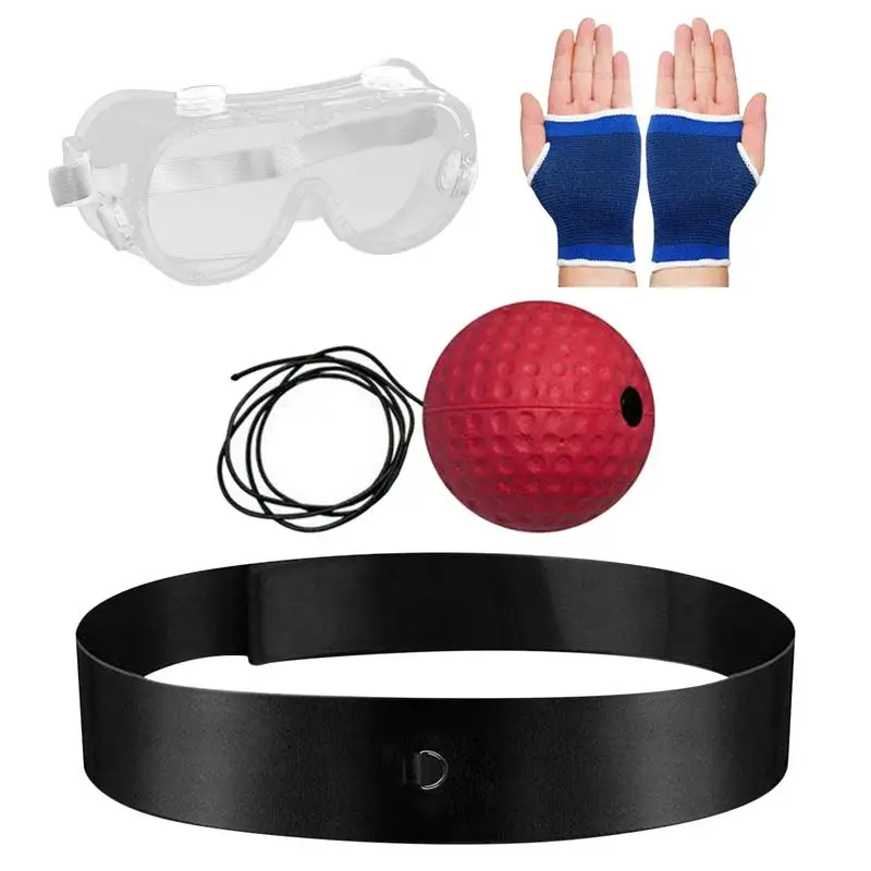 Boxing Reflex Ball Set Interactive Speed Ball Set With Elastic Headband For Punching Practice Boxing Response Trainer