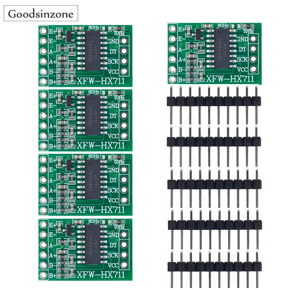 5Pcs HX711 Weighing Sensor Dual-Channel 24 Bit Precision A/D Module Pressure Sensor for Arduino for Raspberry Pi