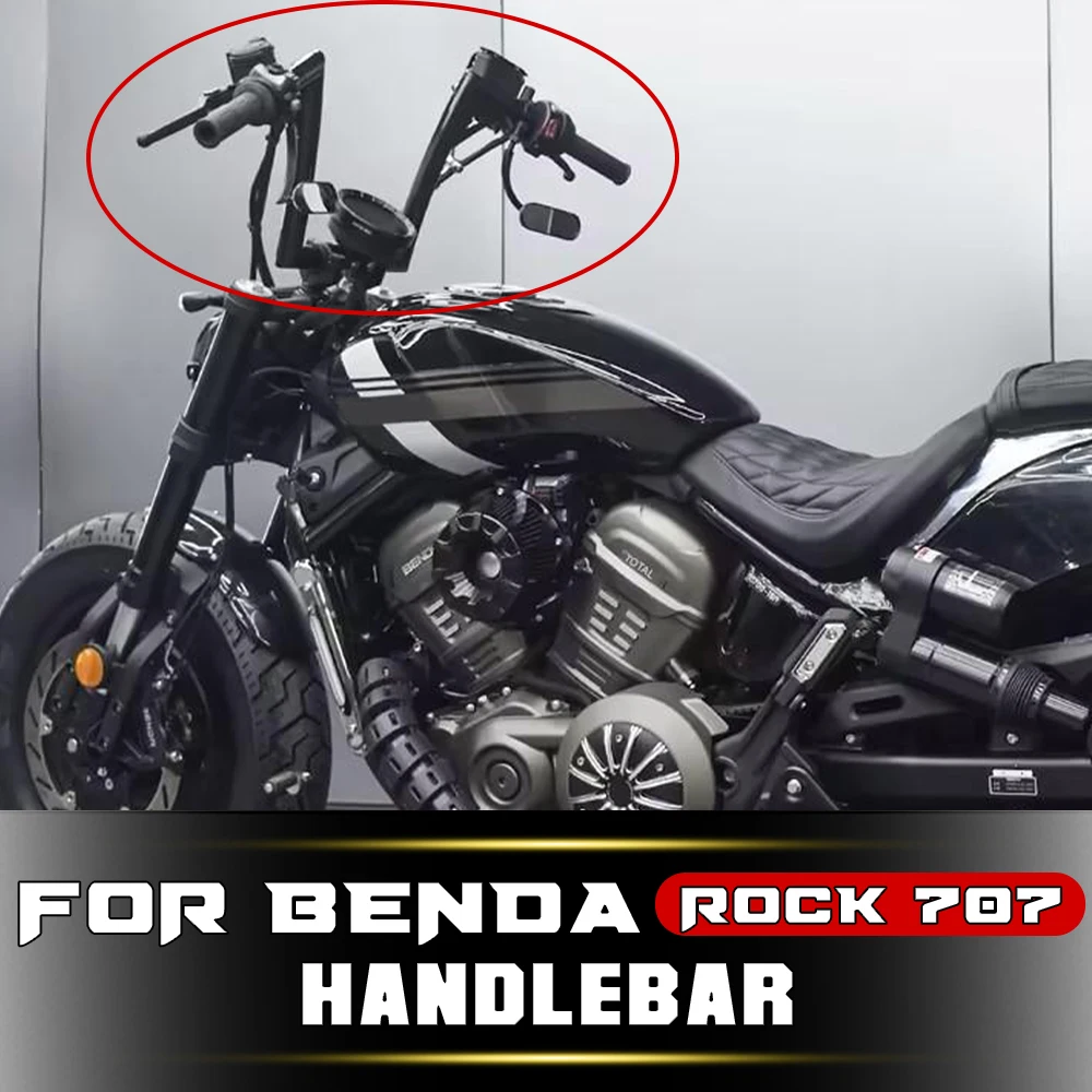 

For BENDA ROCK 707 Retro Angled Steering Bar High Rise Handlebar Accessory