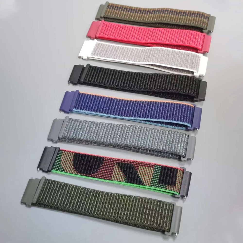 حزام حلقة من النايلون لـ Garmin Venu 3 Sq 2 حزام ساعة سريع قابل للتعديل 20 مم 22 مم لـ Forerunner 570 265 255 165 Vivoactive 6 5 حزام