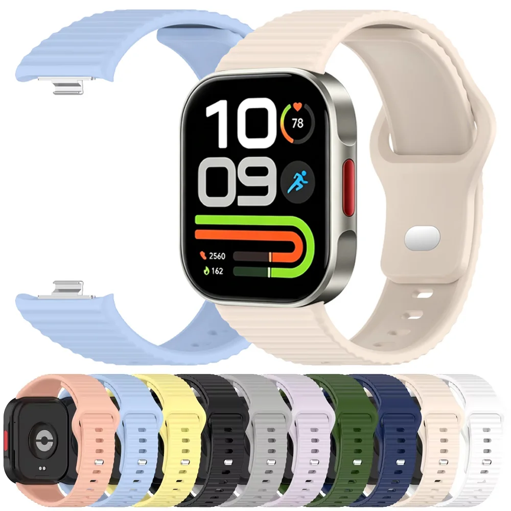 Official Wave Silicone Strap For Redmi Watch 6 Lite 6 Active 6 5 4 Replace Bracelet Wristband Xiaomi Mi Band 10 Pro 9 Pro 8 Pro