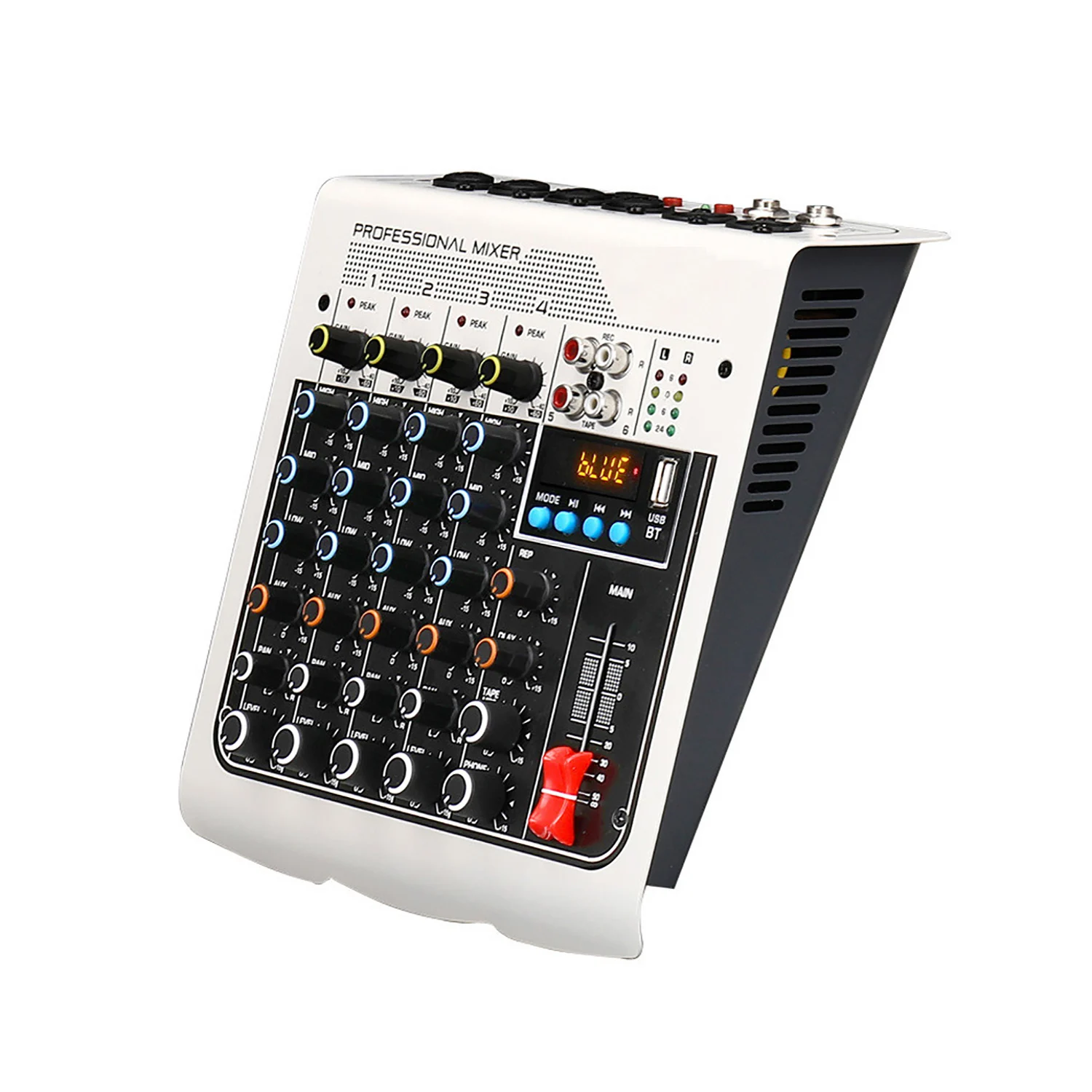 Hot Sale Mini 6-channel 48V Fantasy Power Multi-Function BT USB Audio Mixer for Studio Recordking