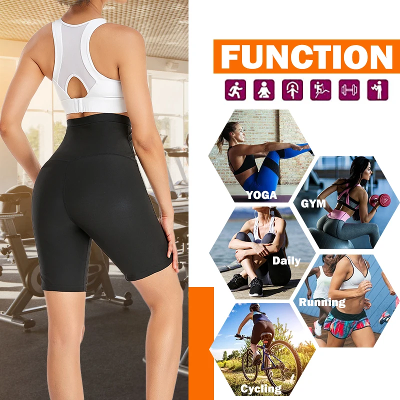 Sauna Body Shaper Pants Hot Sweat Effect Slimming High Waist Trainer Panties Short Shapewear Workout Gym Leggings Fitness Shorts