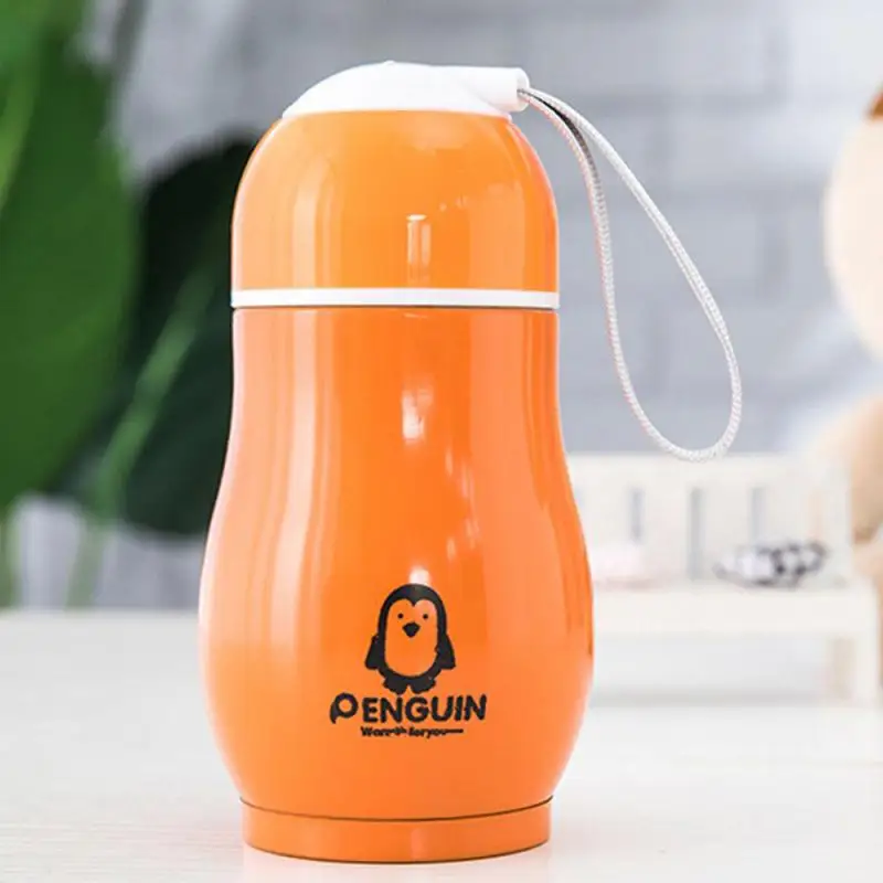 300ml Mini Penguin Thermos Cup Cute Insulation Portable Thermoses Stainless Steel Vacuum Flask Travel Drink Tools