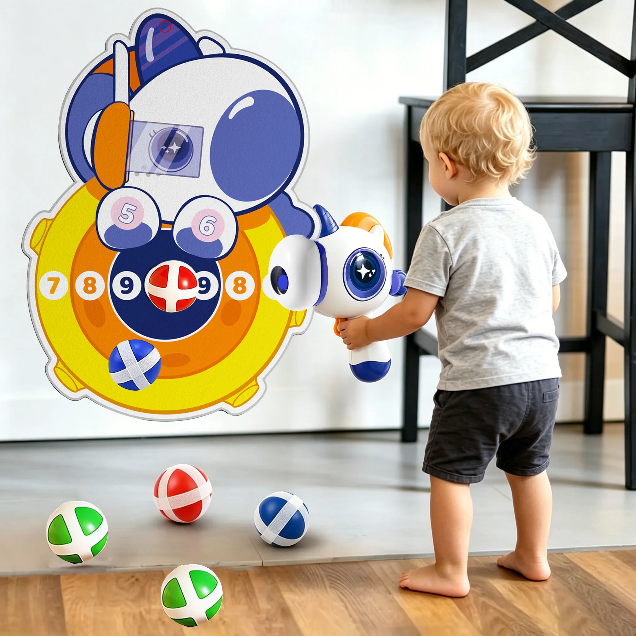 

Sticky Ball Throw Toy Set Kids Shooting Ball Gun Dart Board Target Soft Bullet Boy Shooting Competitive Toys Outdoor Indoor Game