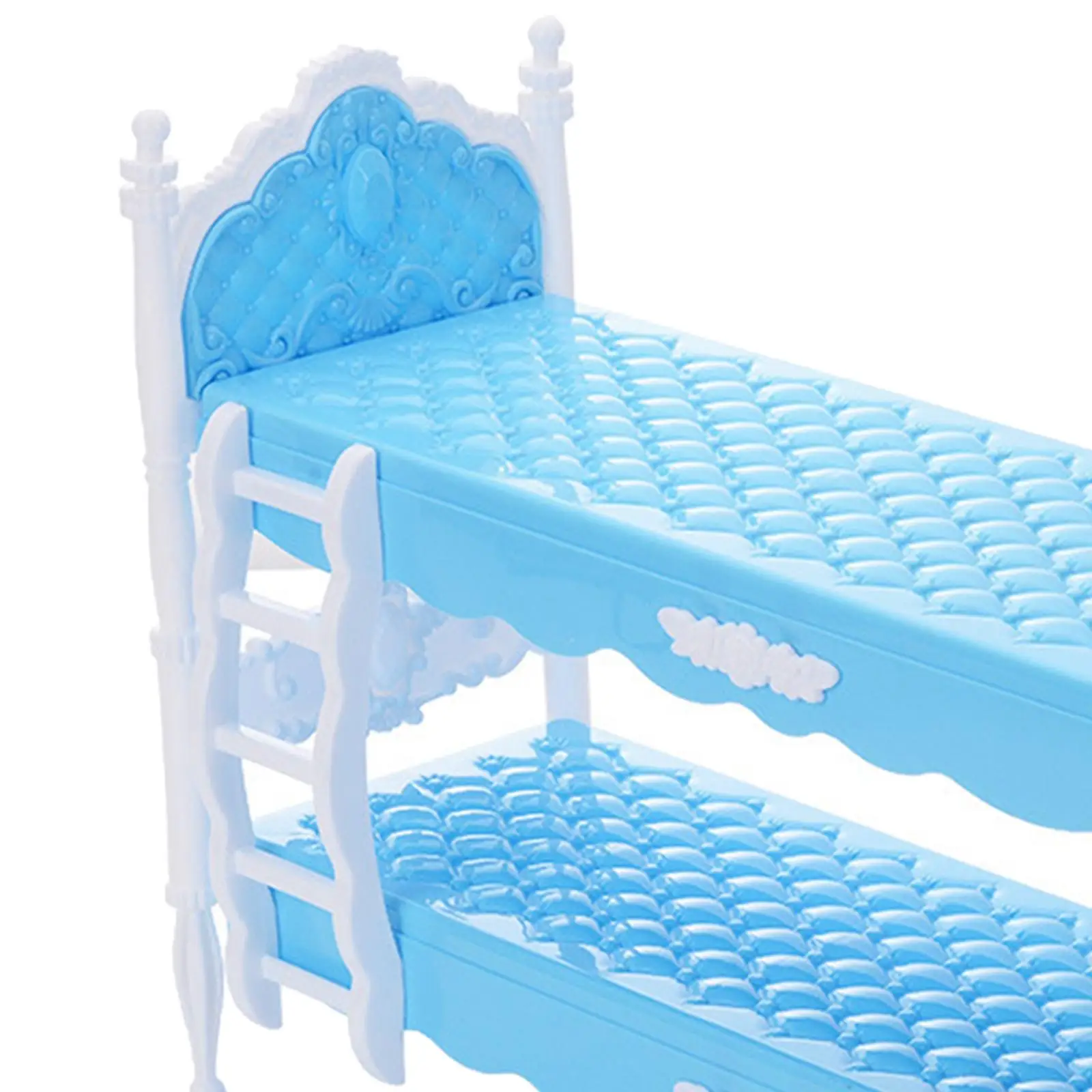 Łóżko piętrowe do domku dla lalek w skali 1/12, mini łóżko piętrowe dla lalek, zabawka dla dzieci