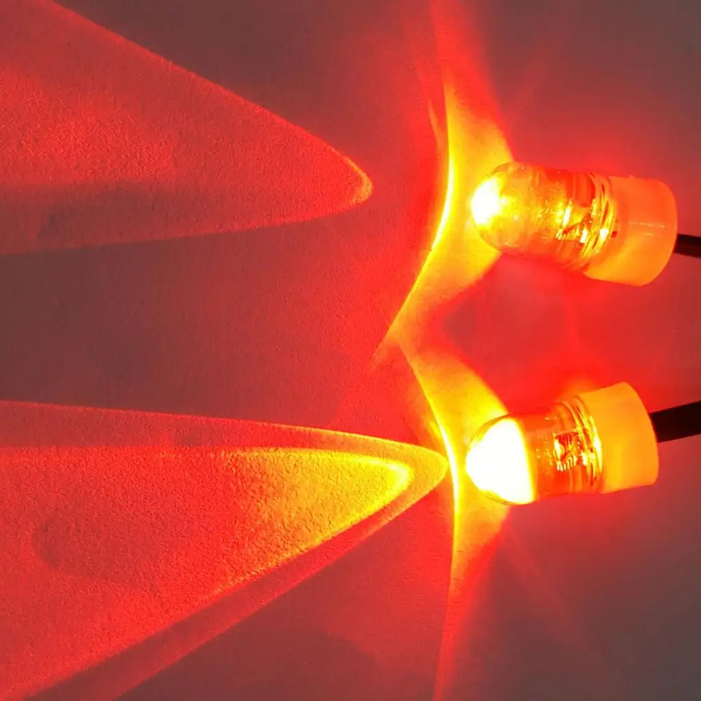 RC LED Light Metal Lampshade Kit Red 10mm Bright Lighting for 1/16 1/12 1/10 RC Car Headlights Model