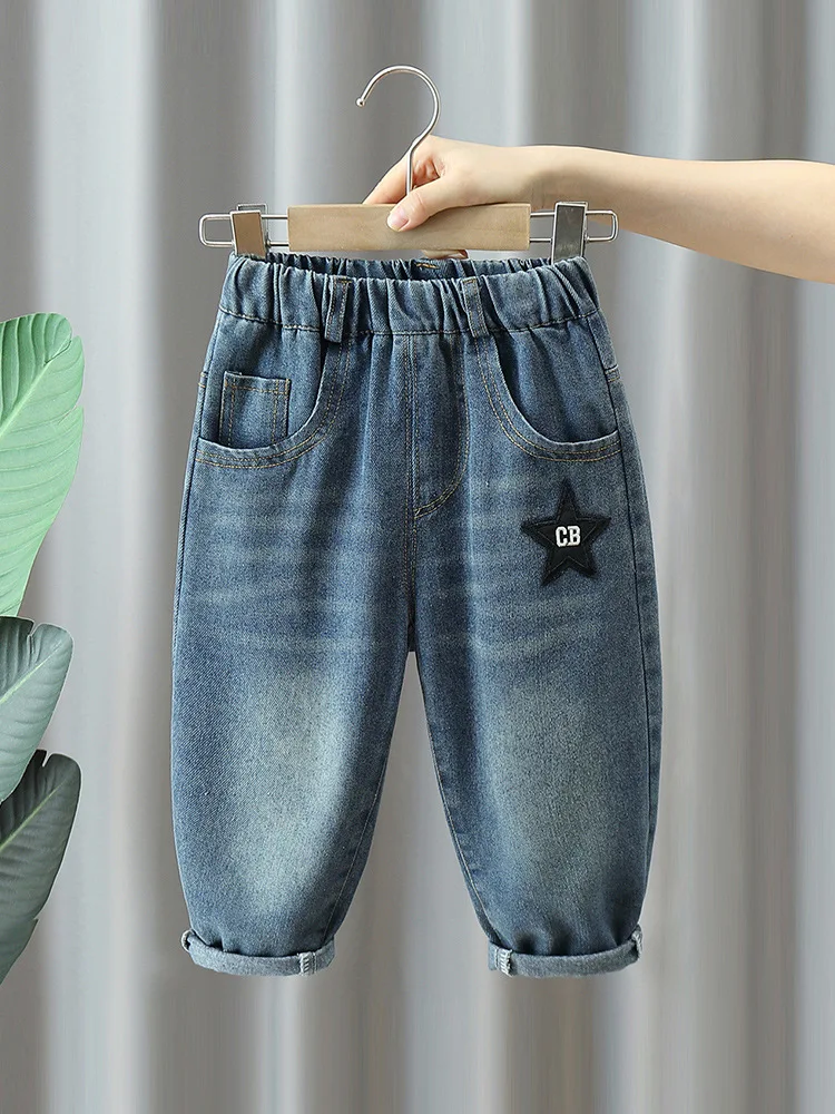 High Quality Boys Jeans Casual Solid Baby Boys Denim Pants Soft Girls Fashion Trousers New Classic Simple Children's Pants 2-10Y