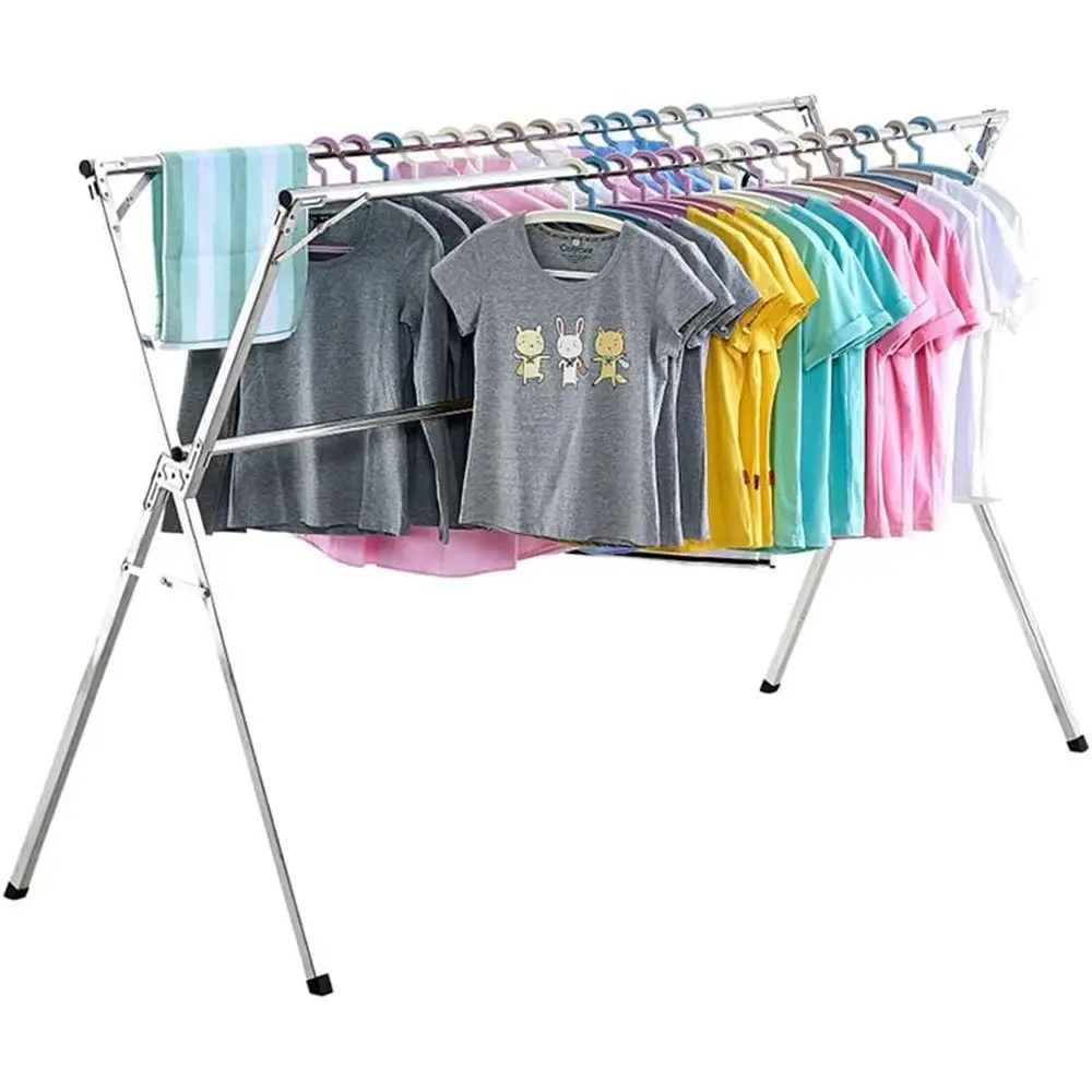 

Expandable Stainless Steel Clothes Drying Rack, Retractable Indoor/Outdoor Airer, 150-240cm Range