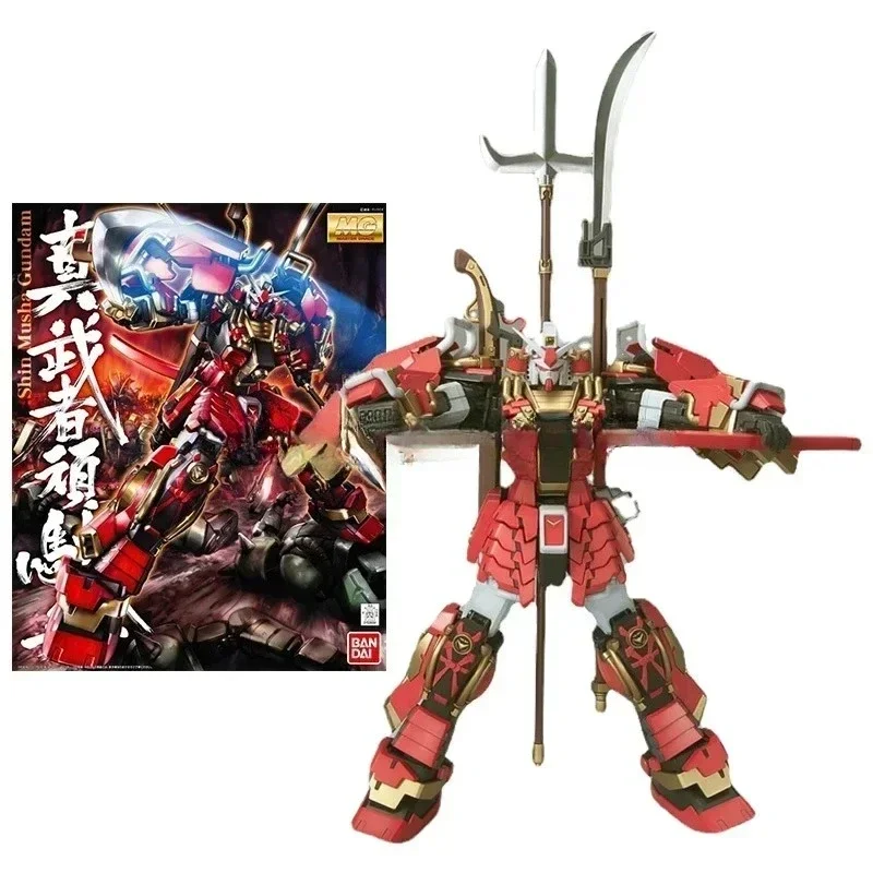 

Bandai Gundam Model Kit Anime Figure MG 1/100 Shin Musha Gundam Genuine Gunpla Anime Figure Model Toy Model Kids Toy Gifts