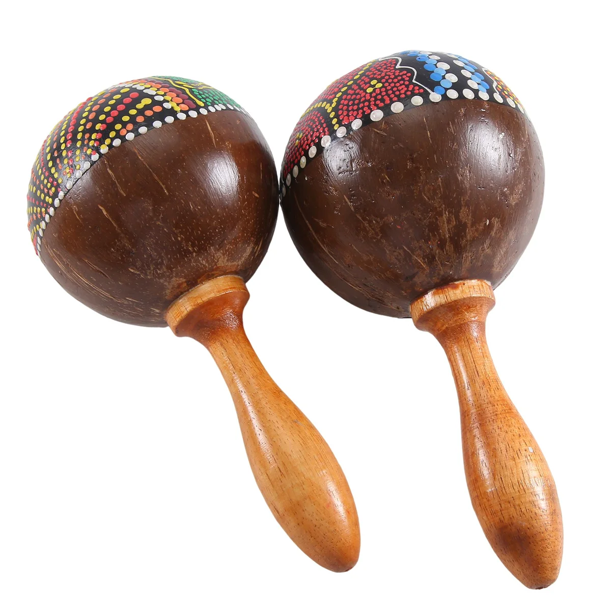 Percussion Maracas 1Pair of Shakers Rattles Sand Hammer Percussion Instrument with Wooden Handles for Live Performances