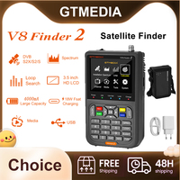 GTMEDIA V8 Finder 2 Satellite Signal Finder DVB-S/S2/S2X Digital 1080P HD MPEG-2/4 H.264 V8 Finder 2 with accessories,VS WS6933