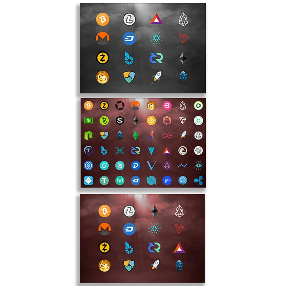 

Cryptocurrency logo poster for traders, cryptocurrency logo, forex, wall street, stock market wall art