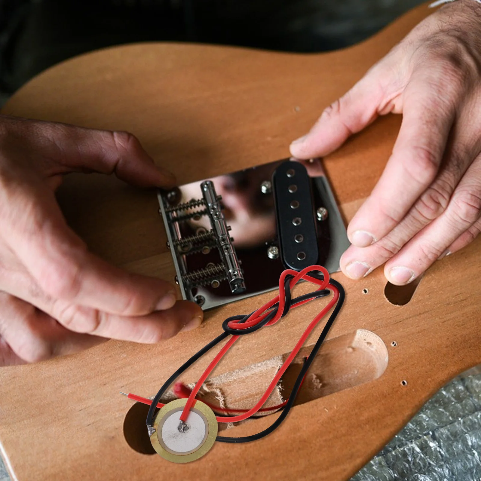 

15 Pcs Guitar Pickups Transducer Electromagnetic Equalizer Plastic Piezo Disc Acoustic Parts Sound