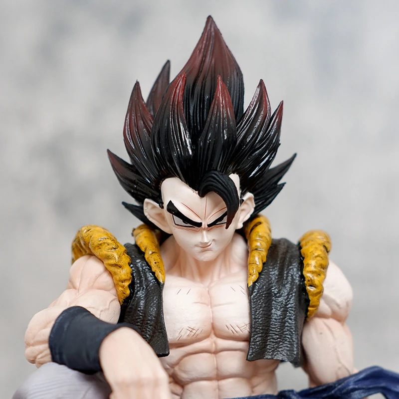 23cm Anime Dragon Ball Z Action Figure Toys DBZ Gogeta con tre teste Figuras Manga Figurine GK Statue Model Ornament Gift