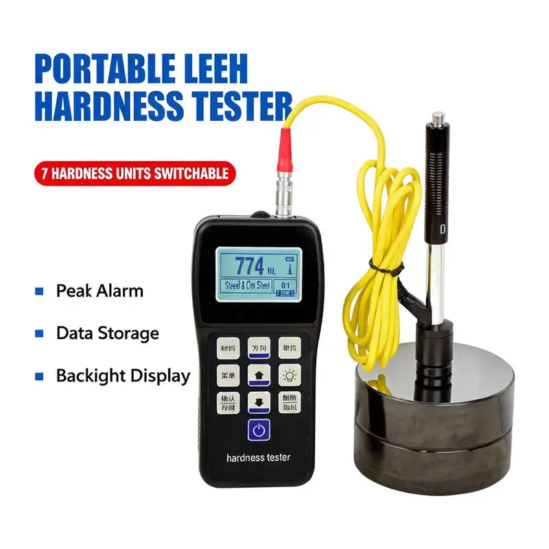 Portable Leeb Hardness Tester Handheld Metal Die Hardness Tester Rockwell Brinell Measurement