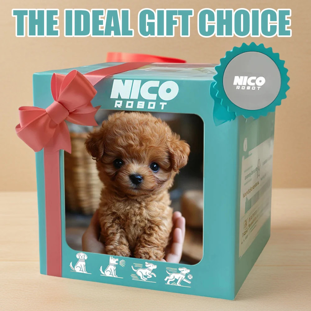 Electronic Robot Dog Interactive Plush Puppy Toy Acts Like A Real Puppy Cute Walking Dog Barking Tail Wagging for Kids Gifts