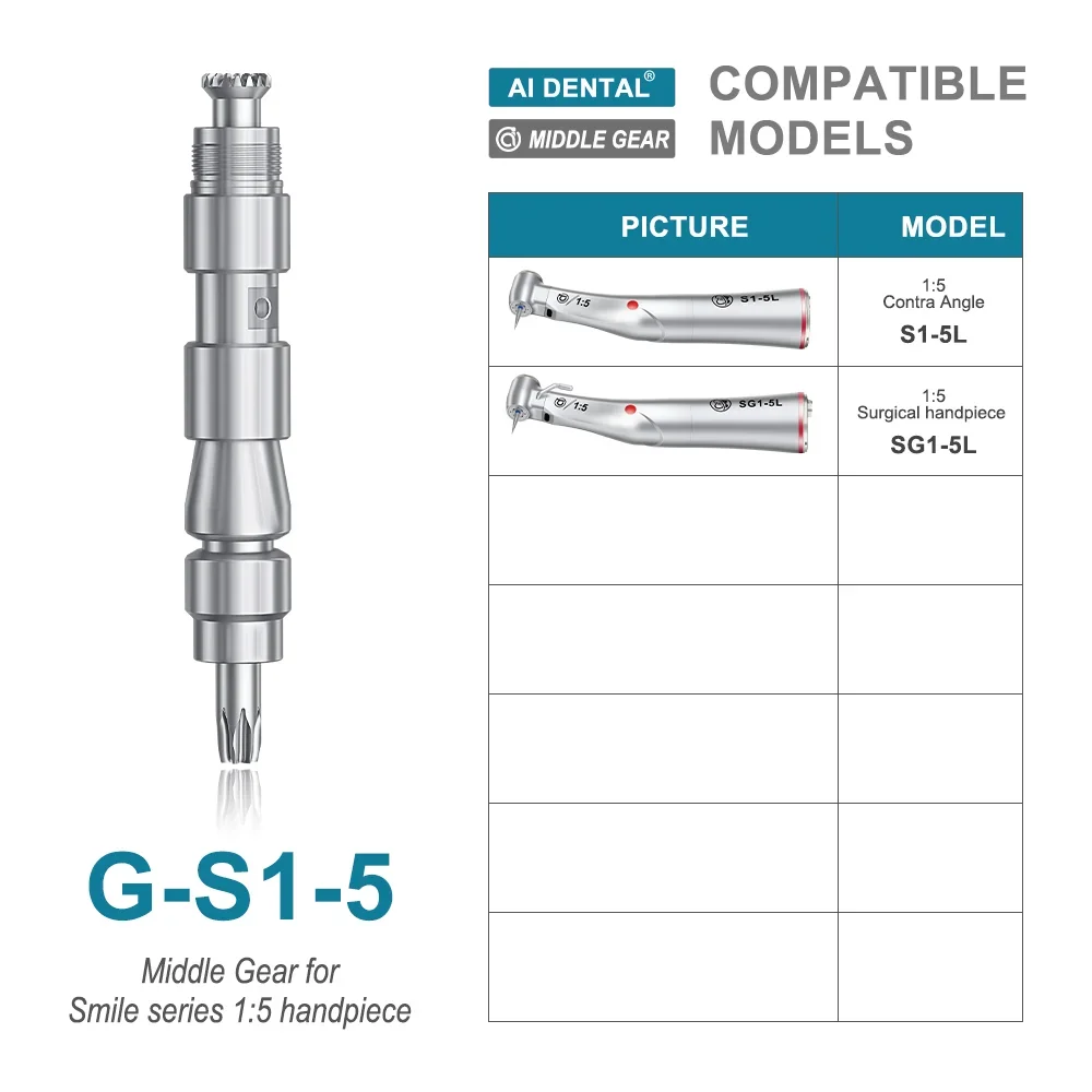 

Smile Series Low Speed Contra Angle Handpiece Drive Shaft​​ AI-G Middle Gear Replacement Component