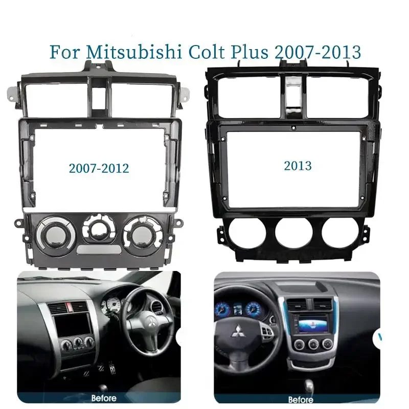 

9 Inch Car Frame Fascia Adapter Android Radio Dash Fitting Panel Kit For Mitsubishi Colt Plus 2007-2013