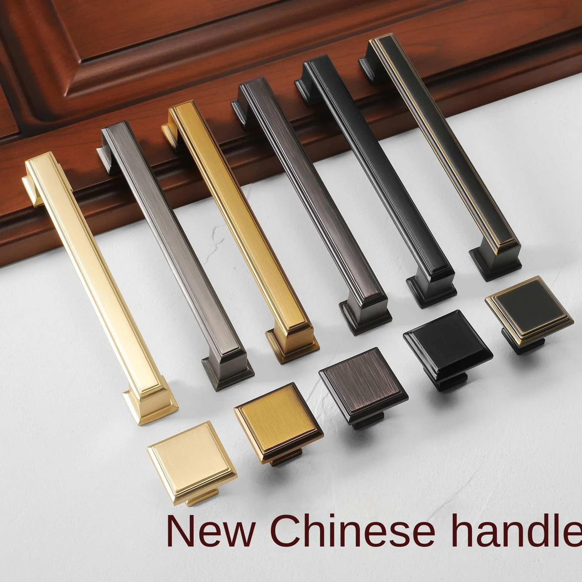 

Новая ручка в китайском стиле, желтая антикварная медная ручка шкафа, ящик в европейском стиле, антикварная дверная ручка шкафа с одним отверстием,