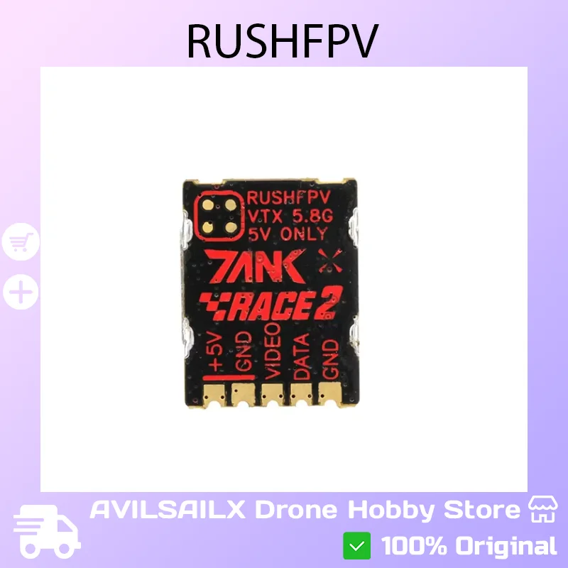 RUSHFPV TANK RACE2 FPV Racing VTX - 48 Channels High Power Video Transmitter for RC Drone