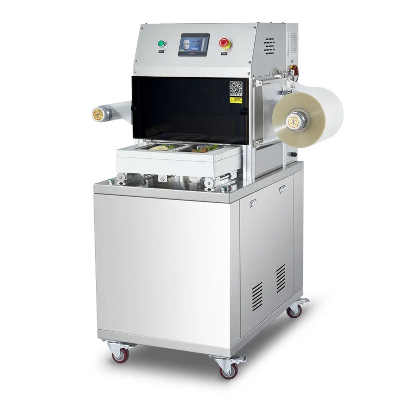 Food Map Tray Sealer Vacuum Tray Sealing Machine for Fruits Meat Vegetable Meal with Modified Atmosphere