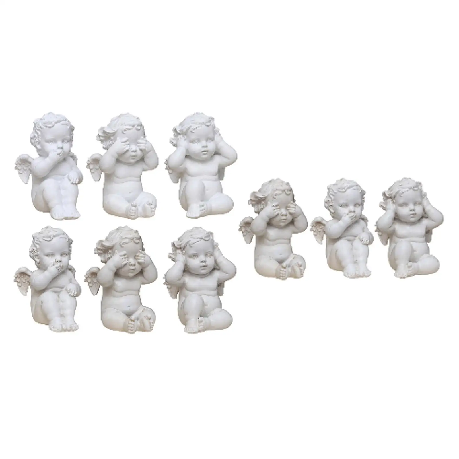 Home Decor Resin Angel Statue Creative Vintage Figurine Elegant Room Ornament for Bedroom Tabletop TV Cabinet