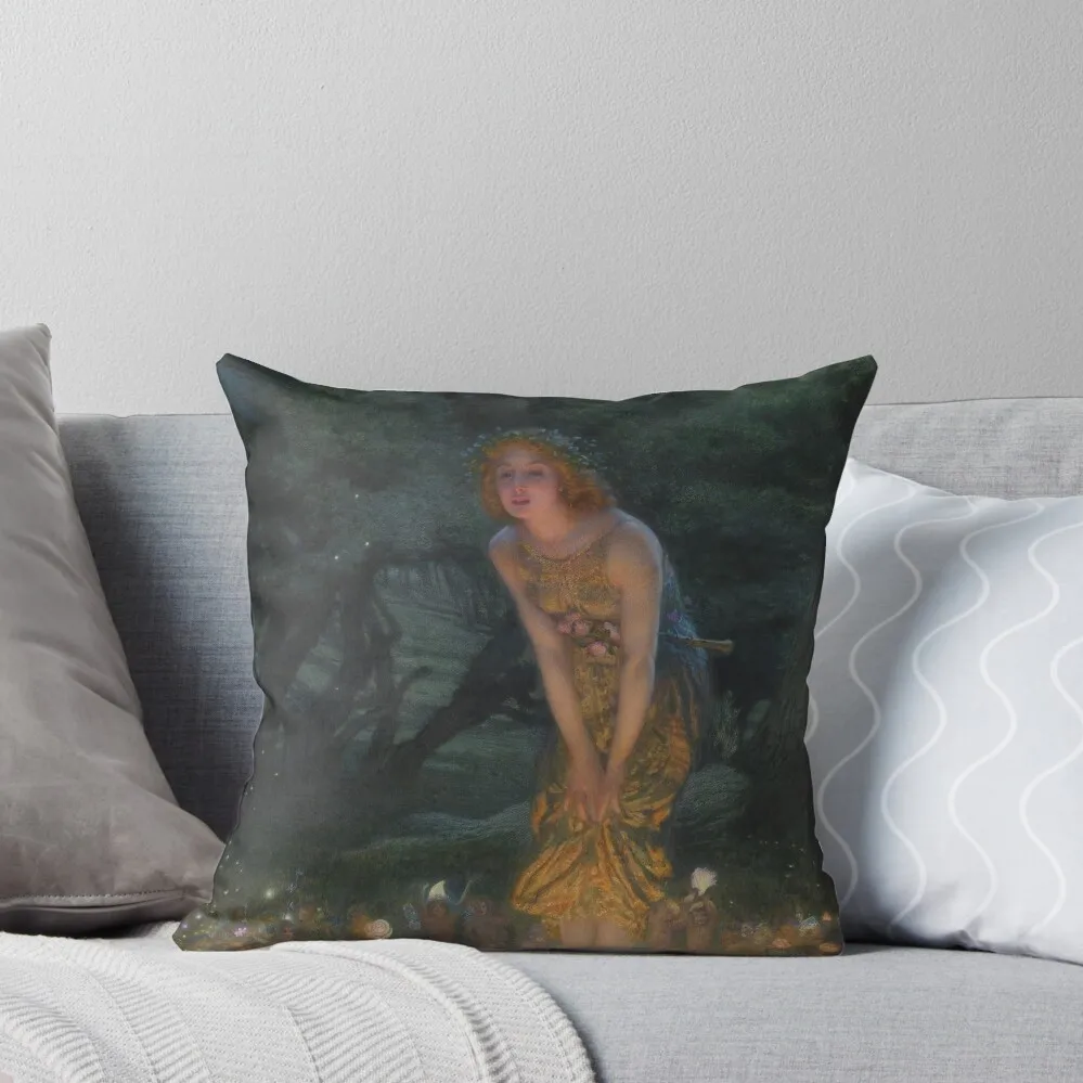 

Midsummer Eve, by Edward Robert Hughes. Throw Pillow Cushion Child Pillow Decor