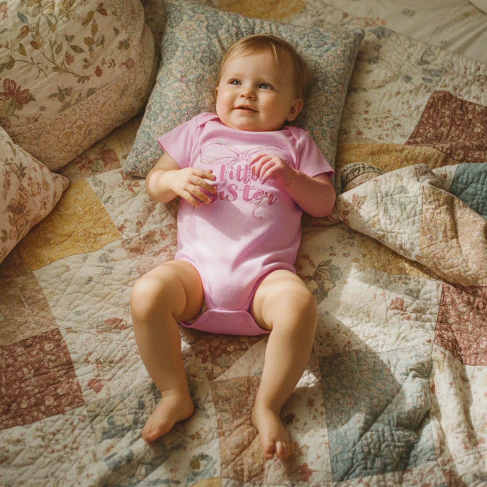 

Летний комбинезон для маленьких девочек с буквенным принтом и бантом, комбинезон с короткими рукавами и круглым вырезом