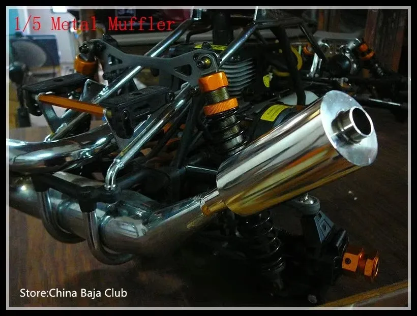 ท่อไอเสียปรับแต่งสำหรับเรือบังคับวิทยุ Power RC HPI Baja