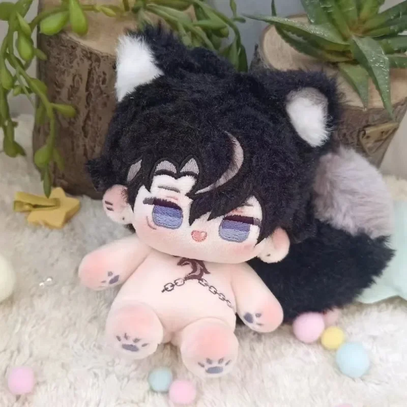 10cm Anime Plush Toys Tartaglia Cotton Doll Magnetic Tail Cospslay Soft Stuffed Plushie Dolls Anime Figure Children Girl Toys