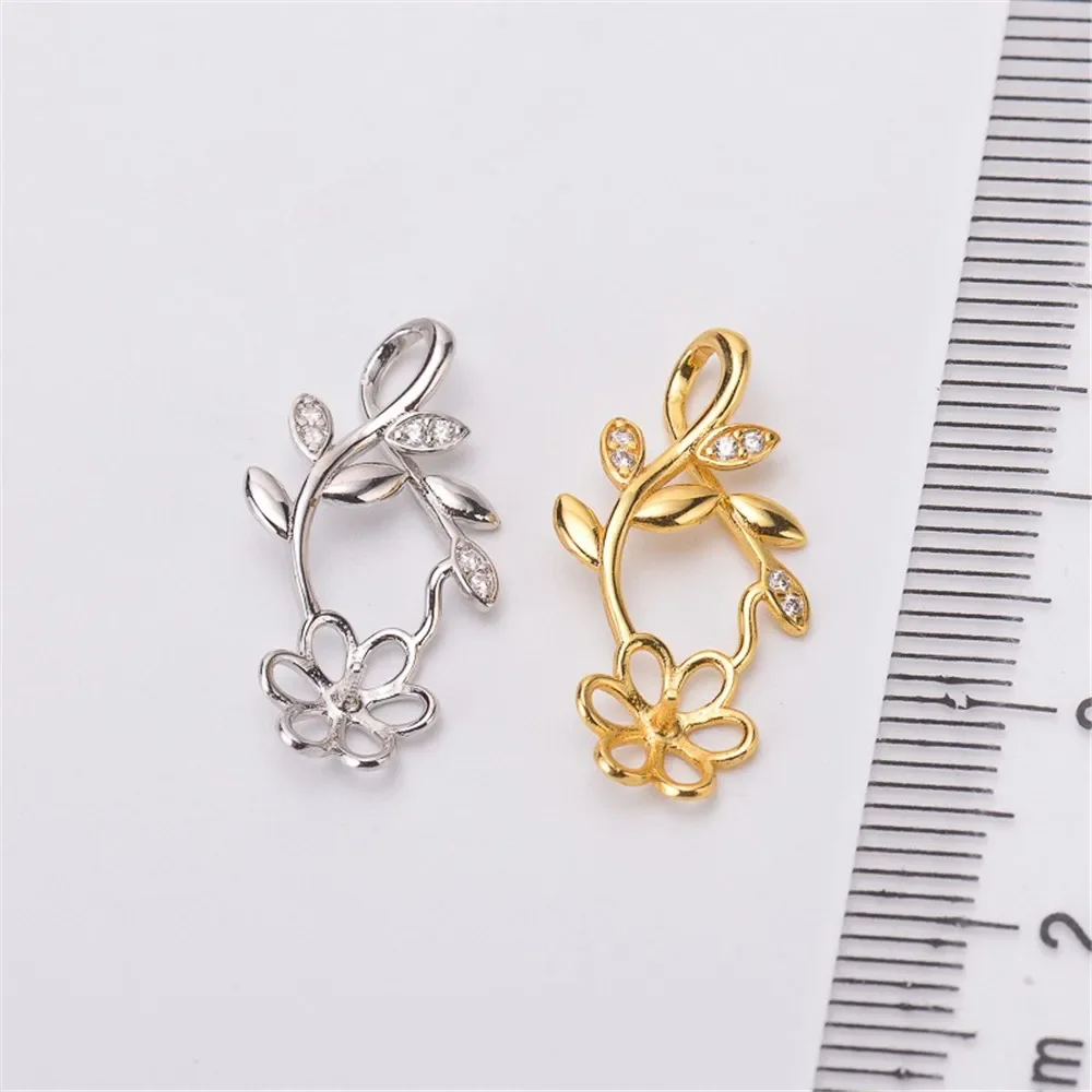 

Gold-Plated Half Hole Eye Pins Beads End Caps Top Drilled Pendant Bails Connector DIY Jewelry Accessories No Pearl No Chain P007