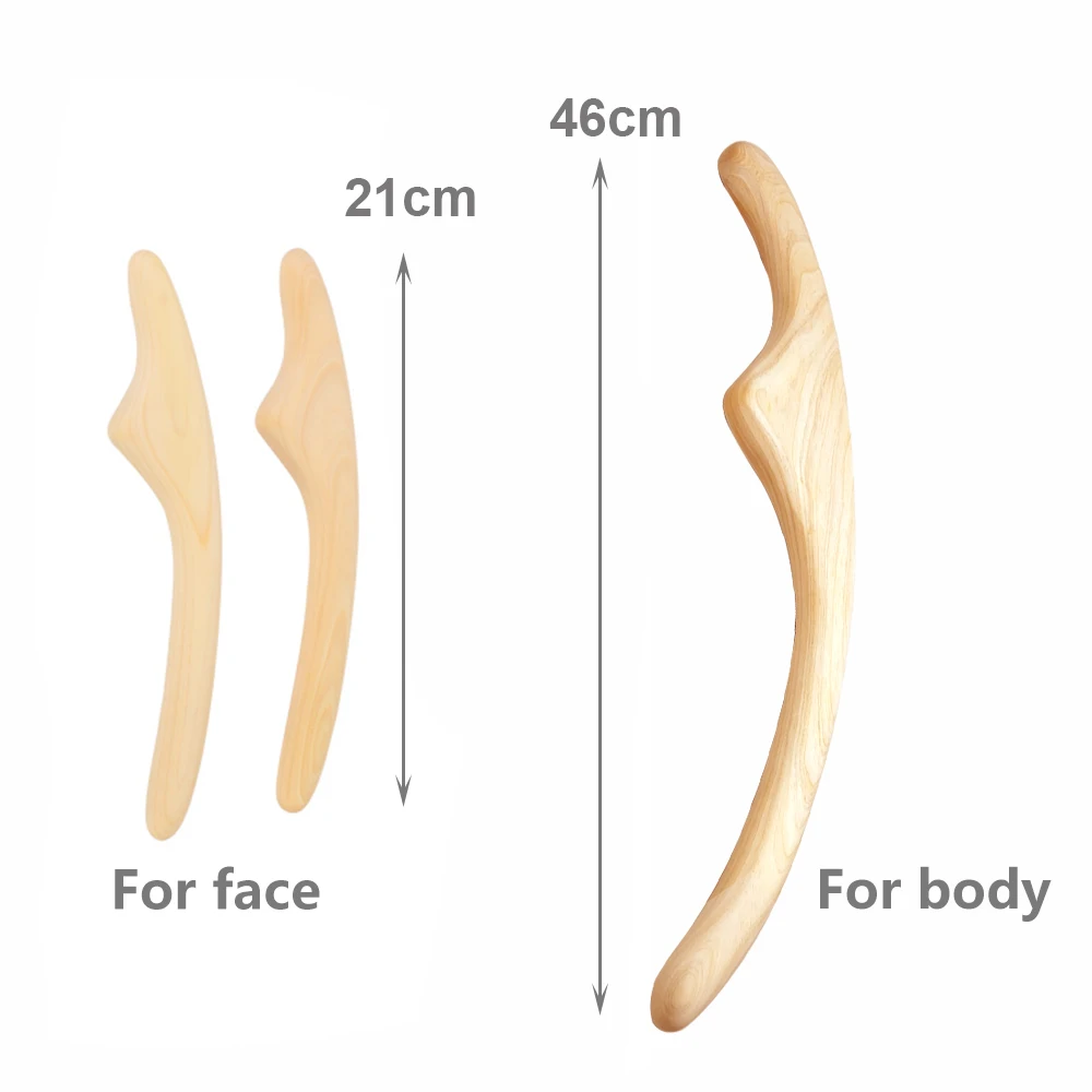 Japanese Cypress Wood Body carving face carving massage relax Hand Feet Body Healthcare Massage scraping guasha stick