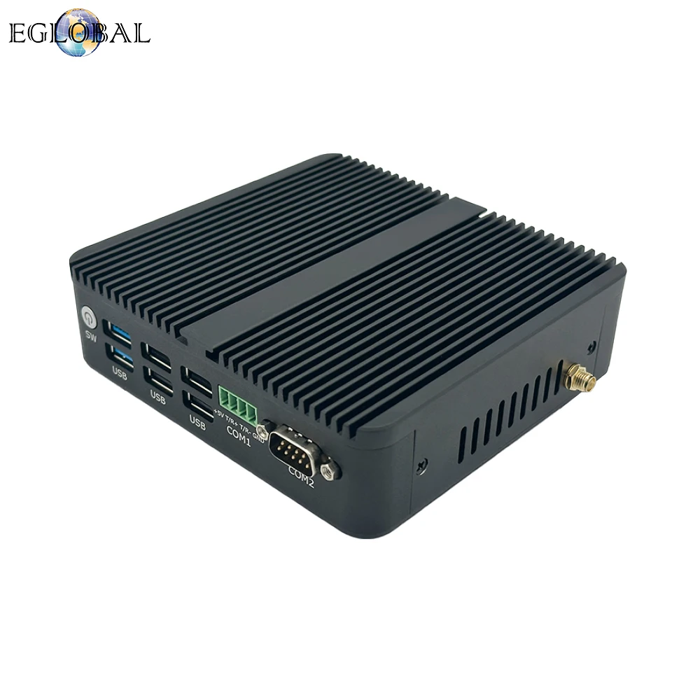 EGLOBAL-Mini PC Industrial sin ventilador, enrutador Intel Firewall N100, 4x2,5G, i226, i225, LAN, NVMe, HDMI, OPNsense