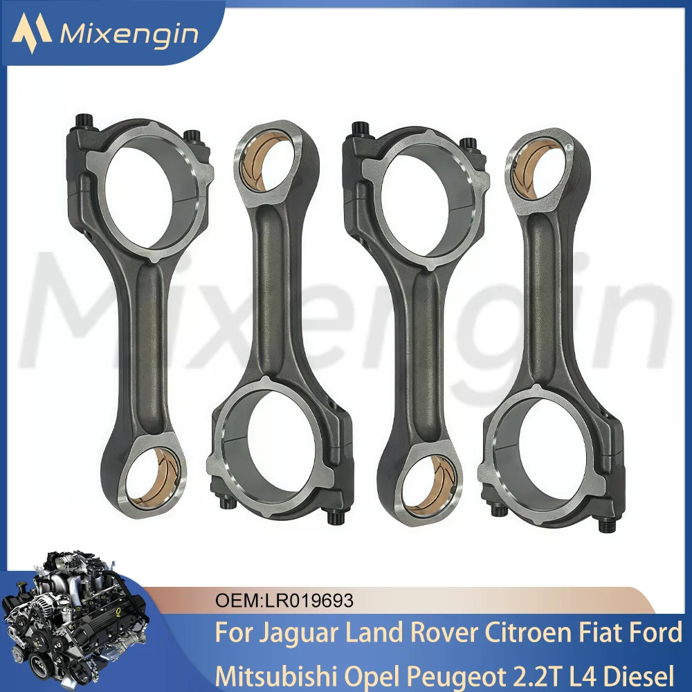 4 pçs peças de motor conjunto biela kit para 2.2t l4 diesel jaguar land rover citroen fiat ford mitsubishi opel peugeot lr 019693