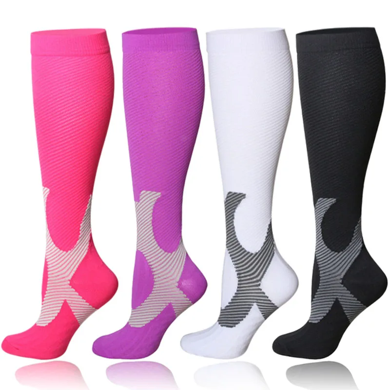 Running Compression Stockings Men Women Marathon Sports Socks Hiking Socks 20-30mmHg Fit Flight Pregnancy Swollen Varicose Veins