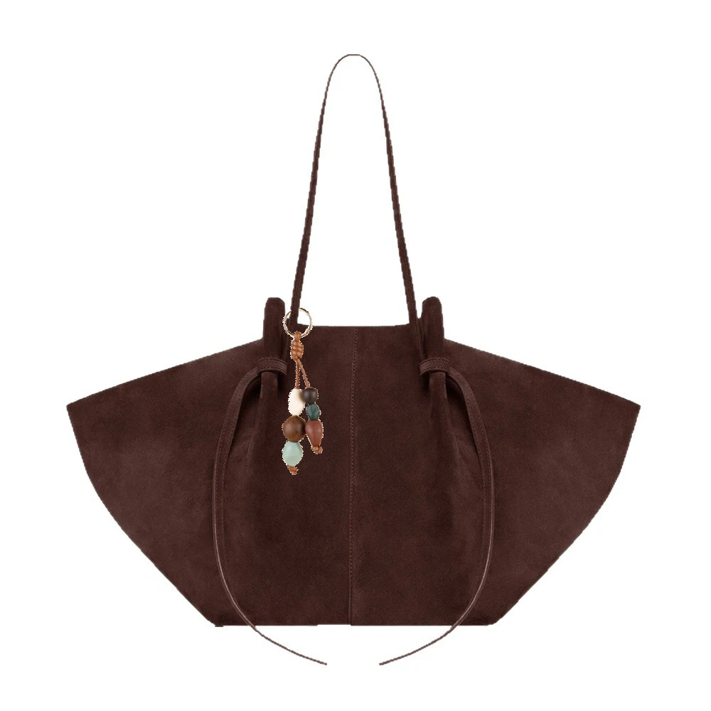 

Vintage Suede Tote Bag for Women Casual Large Capacity Shoulder Handbag Top-Handle Travel Shopper Female Bolso