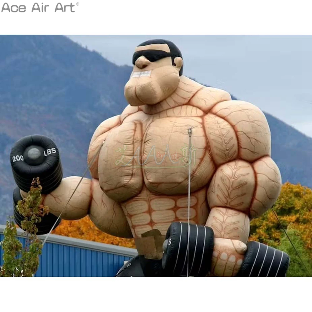 Giant Inflatable Advertising Muscle Man Character Figure for Outdoor Display or Gym